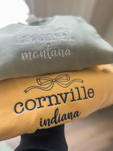 Load image into Gallery viewer, City Sate/ Sport Team Embroidered Sweatshirt