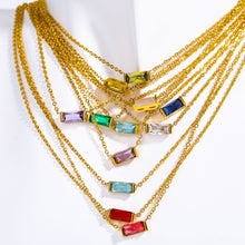 Load image into Gallery viewer, * Dainty Birthstone Pendant Necklace * FEBRUARY