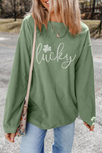 Load image into Gallery viewer, Rhinestone "Lucky" Crew