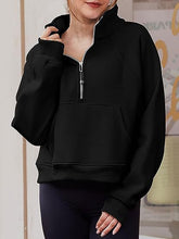 Load image into Gallery viewer, The Mindi Half Zip Semi- Crop