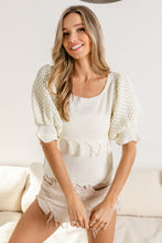 Load image into Gallery viewer, Tassel Detail Textured Square Neck Sweater