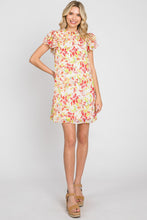 Load image into Gallery viewer, GeeGee Floral Short Sleeve Mini Dress