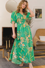 Load image into Gallery viewer, Floral Smocked Tied Back Maxi Dress