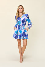 Load image into Gallery viewer, Floral Long Sleeve Romper with Pockets