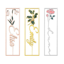 Load image into Gallery viewer, *Preorder: Custom Birth flower Name Bookmarks*