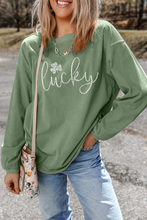Load image into Gallery viewer, Rhinestone "Lucky" Crew