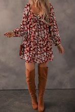 Load image into Gallery viewer, The Jacqueline Sheer Sleeve Floral Fall Dress