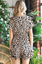 Load image into Gallery viewer, Leopard Flutter Sleeve Ruffle Hem Romper SAMPLE