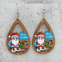 Load image into Gallery viewer, *RTS* Holiday Wood Teardrop Dangles