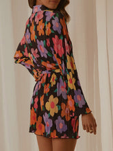 Load image into Gallery viewer, Tied Button Up Long Sleeve Dress