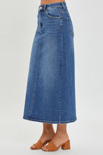 Load image into Gallery viewer, High Rise Back Slit Denim Skirt