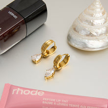 Load image into Gallery viewer, Preorder: Marquise Drop Hoop Earrings