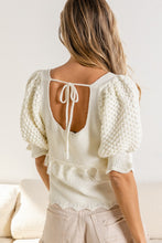 Load image into Gallery viewer, Tassel Detail Textured Square Neck Sweater