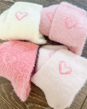 Load image into Gallery viewer, rts: Fuzzy Valentine Heart Socks