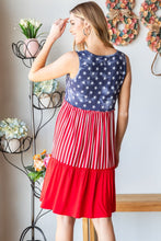 Load image into Gallery viewer, US Flag Theme Contrast Tank Dress