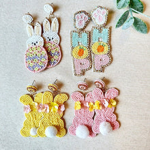 Load image into Gallery viewer, Easter Hand Beaded Earrings