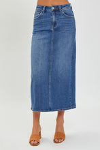 Load image into Gallery viewer, High Rise Back Slit Denim Skirt