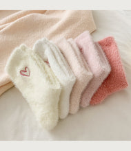 Load image into Gallery viewer, rts: Fuzzy Valentine Heart Socks
