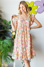 Load image into Gallery viewer, Floral Ruffled V-Neck Dress