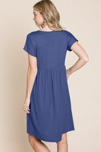 Load image into Gallery viewer, BOMBOM V-Neck Short Sleeve Dress
