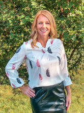 Load image into Gallery viewer, Feather Long Sleeve Blouse
