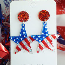 Load image into Gallery viewer, *RTS: Acrylic USA Drop Studs*