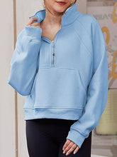 Load image into Gallery viewer, The Mindi Half Zip Semi- Crop