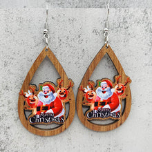 Load image into Gallery viewer, *RTS* Holiday Wood Teardrop Dangles