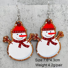 Load image into Gallery viewer, *RTS* Holiday Wood Teardrop Dangles
