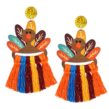 Load image into Gallery viewer, Fall/Thanksgiving Macrame Earrings