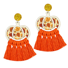 Load image into Gallery viewer, Fall/Thanksgiving Macrame Earrings