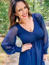 Load image into Gallery viewer, Swiss Dot Midi Dress