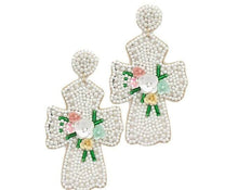 Load image into Gallery viewer, Easter Hand Beaded Earrings