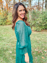 Load image into Gallery viewer, MIDNIGHT RAIN MINI DRESS IN GREEN