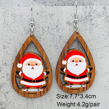 Load image into Gallery viewer, *RTS* Holiday Wood Teardrop Dangles
