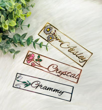 Load image into Gallery viewer, *Preorder: Custom Birth flower Name Bookmarks*