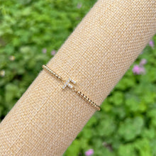 Load image into Gallery viewer, Gold and Gemstone Initial Bracelet- LETTER L