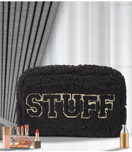 Load image into Gallery viewer, Plush Chenille Letter Cosmetic Bag