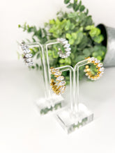 Load image into Gallery viewer, Marquis CZ Stone Hoop Earrings