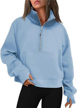 Load image into Gallery viewer, The Mindi Half Zip Semi- Crop