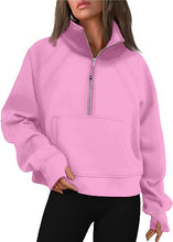 Load image into Gallery viewer, The Mindi Half Zip Semi- Crop