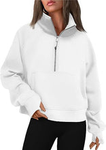 Load image into Gallery viewer, The Mindi Half Zip Semi- Crop