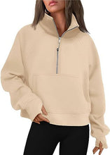 Load image into Gallery viewer, The Mindi Half Zip Semi- Crop