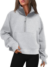 Load image into Gallery viewer, The Mindi Half Zip Semi- Crop