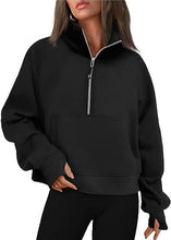 Load image into Gallery viewer, The Mindi Half Zip Semi- Crop