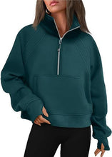 Load image into Gallery viewer, The Mindi Half Zip Semi- Crop