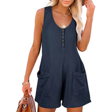 Load image into Gallery viewer, The Button Waffle Romper