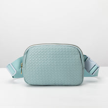 Load image into Gallery viewer, Vegan Leather and Nylon Weaved Bum Bag
