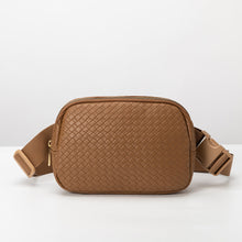 Load image into Gallery viewer, Vegan Leather and Nylon Weaved Bum Bag