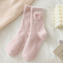 Load image into Gallery viewer, rts: Fuzzy Valentine Heart Socks